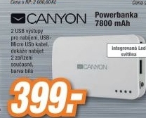 CANYON PWB 7800mAh, bílá, CNECPB78W