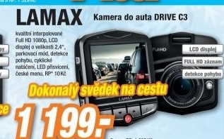 LAMAX DRIVE C3 - kamera do auta