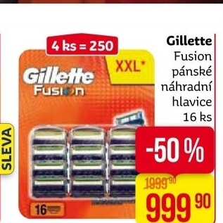 Náhradní hlavice pánské Gillette Fusion