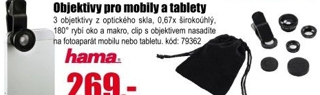 Objektivy Hama 3v1 pro mobily a tablety