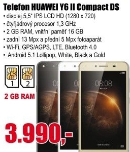 Mobilní telefon Huawei Y6 II Compact Dual SIM
