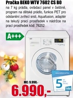 Pračka Beko WTV 7602 B0