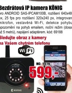 Bezdrátová IP kamera König