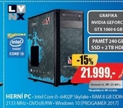 ProGamer 2017 i5 8G 2T+240G SSD 6G LYNX