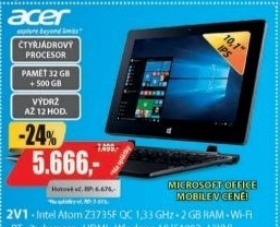 S1002-12YV 10,1 2GB 32GB+500GB W10 ACER