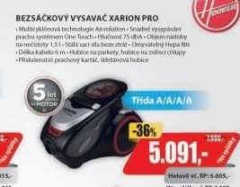 XP81 XP15011 VYSAVAČHOOVER