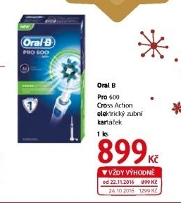 Elektrický zubní kartáček PRO 600 Oral-B Cross Action
