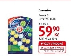 WC blok tuhý Power 5 Domestos