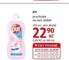 Prostředek na nádobí Pur
