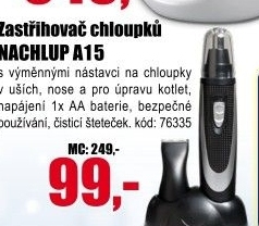 Zastřihovač chloupků A15