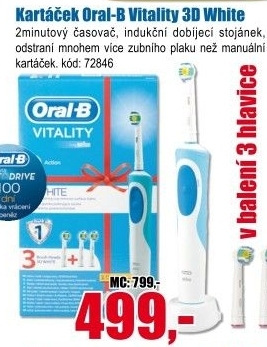 Elektrický zubní kartáček Oral-B 3D White Vitality