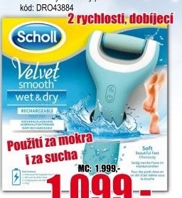 Elektrický pilník do vody Velvet Smooth Scholl