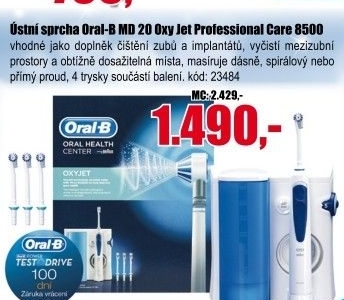 Sprcha ústní Oral-B MD 20 Oxy Jet Professional Care 8500