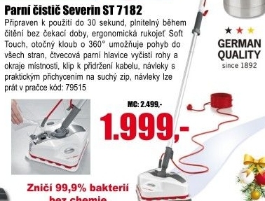 Parní čistič Severin ST 7182