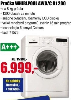 Pračka Whirlpool AWO/C 81200