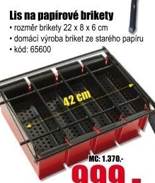 Lis na papírové brikety Dema Quattro