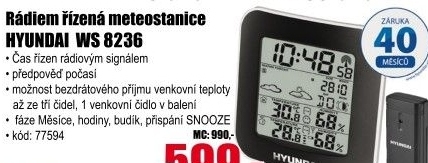 Meteostanice I WS 8236 Hyundai