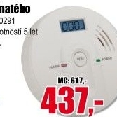 Detektor oxidu uhelnatého s alarmem CO-603 Hutermann