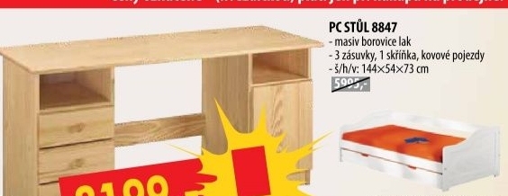 PC stůl 8847 lakovaný