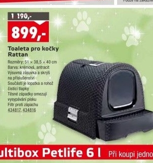 Toaleta pro kočky Rattan Curver