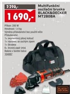 Multifunkční oscilační bruska Black&amp