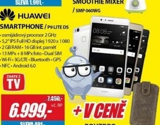 SADA P9 Lite Black+pouzdroHUAWEI