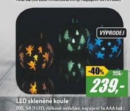 RXL 54 3LED GLASS BALLS RGB RCRETLUX