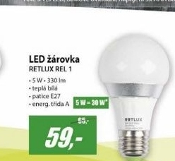 REL 1 LED A60 5W E27