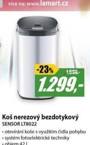 LT8022 BEZDOTYKOVÝ KOŠ 42L SENSOR LAMART
