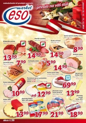 akční leták ESO MARKET 21.12.2016-31.12.2016