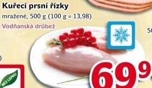 Řízky kuřecí prsní mražené Vodňanské kuře