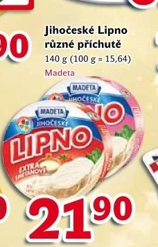 Tavený sýr Jihočeské Lipno Madeta