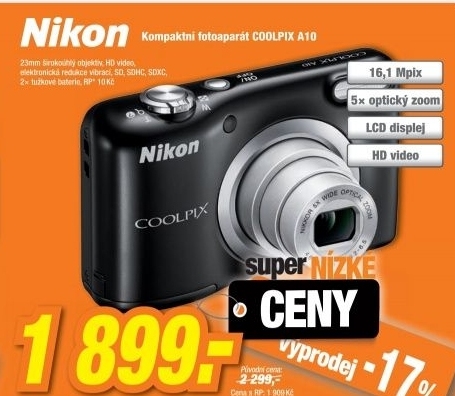 NIKON COOLPIX A10 BLACK
