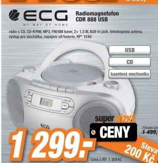 ECG CDR 888 USB SILVER