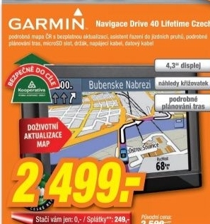 Garmin Drive 40 Lifetime Czech