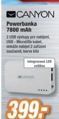 CANYON PWB 7800mAh, bílá, CNECPB78W