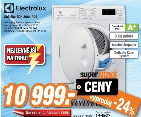 ELECTROLUX EDH 3684 PDE