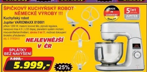 Kuchyňský robot Jupiter Variomaxx 810001
