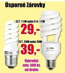 Úsporná žárovka Ecolite