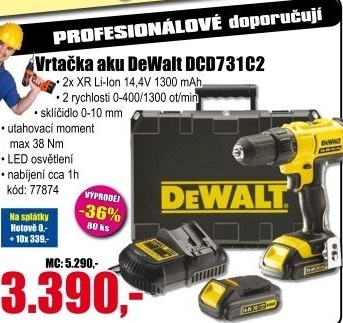 Aku vrtačka DeWalt DCD731C2