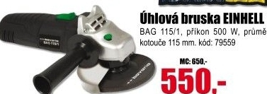 Úhlová bruska Bavaria Einhell BAG 115/1