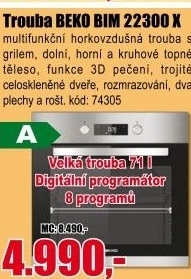 Multifunkční vestavná trouba Beko BIM 22300 X