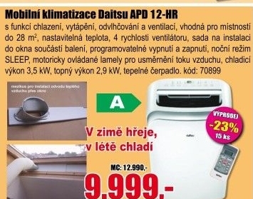 Klimatizace Daitsu APD 12-HR