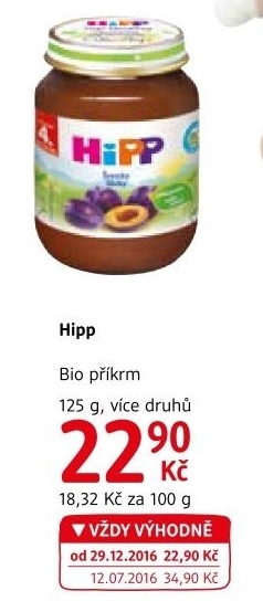 Příkrmy Bio HiPP