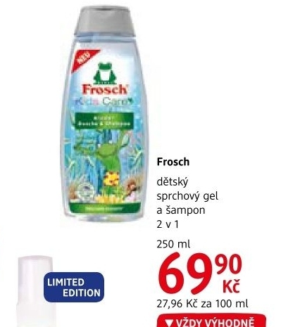 Šampon a sprchový gel 2v1 dětský Frosch