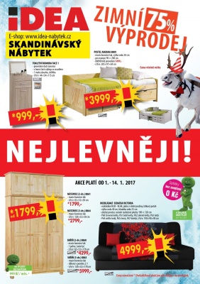 akční leták IDEA nábytek 1.1.2017-14.1.2017