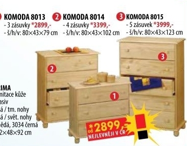 Prádelník - 3 zásuvky 8013