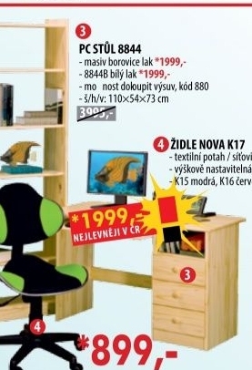 PC stůl 8844 lakovaný