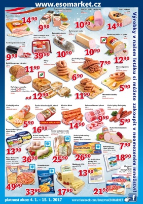 akční leták ESO MARKET 4.1.2017-15.1.2017