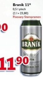 Pivo světlý ležák 11° Jedenáctka Braník